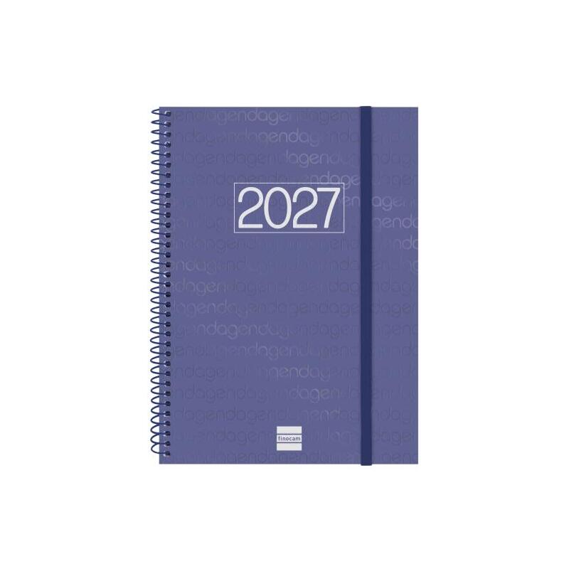 Finocam Espiral Basics Year Agenda - Anual 2027 - Semana Vista Vertical - Formato E10 - 155x212mm - Espiral - Tapa De
