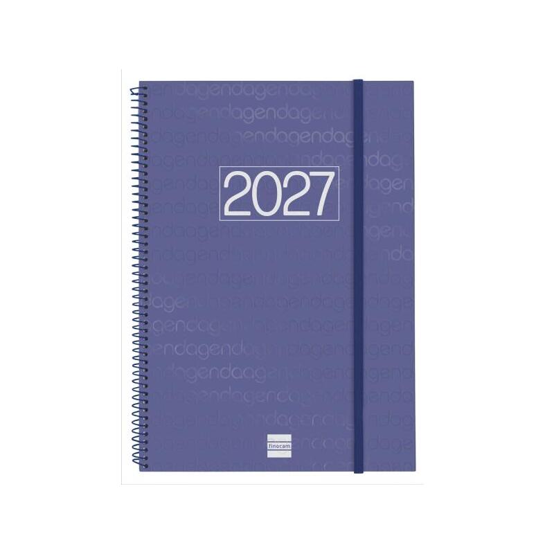 Finocam Espiral Basics Year Agenda - Anual 2027 - Semana Vista Vertical - Formato E40 - 210x297mm - Espiral - Tapa De