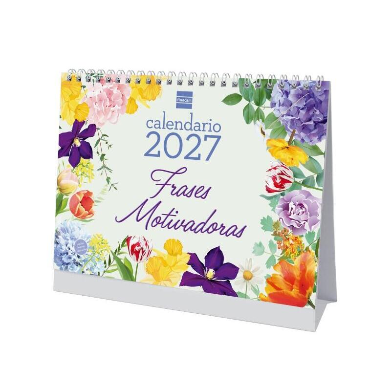 Finocam Frases Motivadoras Calendario De Sobremesa - Anual 2027 - Mes Vista - Formato S - 210x150mm - Espiral Doble -