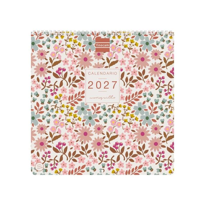 Finocam Moniquilla Calendario De Pared - Anual 2027 - Mes Vista - 300x300mm - Papel De 170g/M2 - Ilustraciones Surtidas