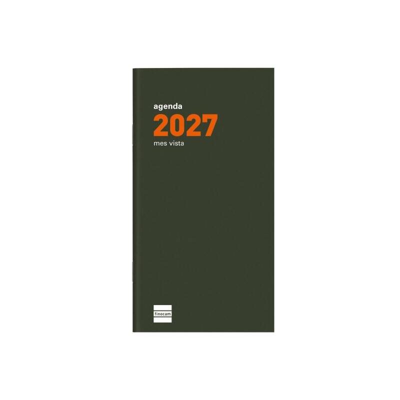 Finocam P497c Recambio Para Agenda Plana En Catalan - Anual 2027 - Mes Vista - Formato Pl4 - 80x150mm - Papel De 90g/M2