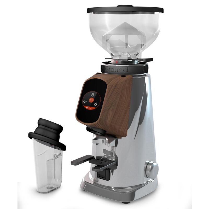 Fiorenzato Allground Kaffeemühle Chromegehäuse Eichenholz 230v Eu