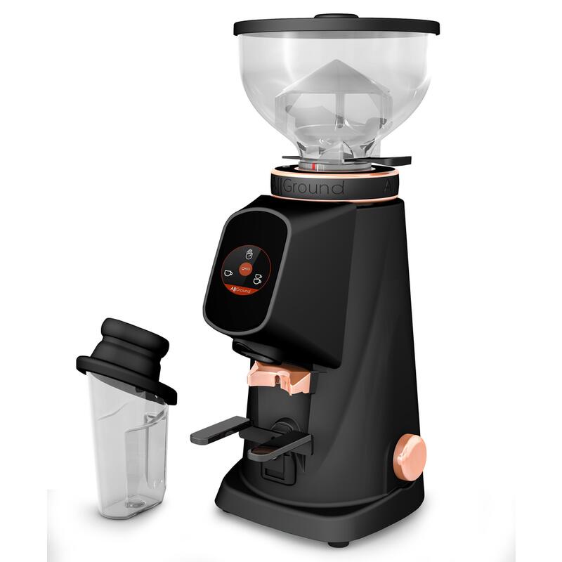Fiorenzato Allground Molinillo De Café Negro Vanta Mate Oro Rosa, Titan Mecanismo De Molienda