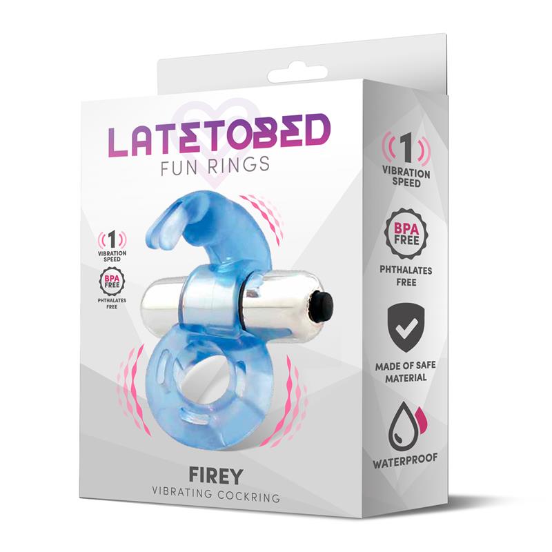 Anillo Vibrador Firey Con Conejito Azul