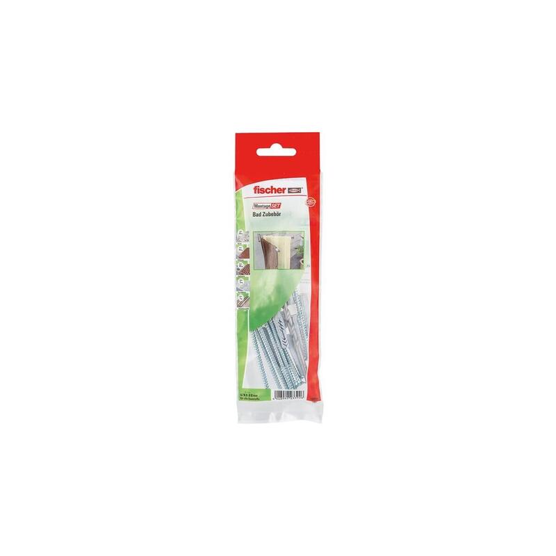 Accesorios De Baño De Ensamblaje Fischer B, Gris Claro De La Espiga, 16 Partes 534593
