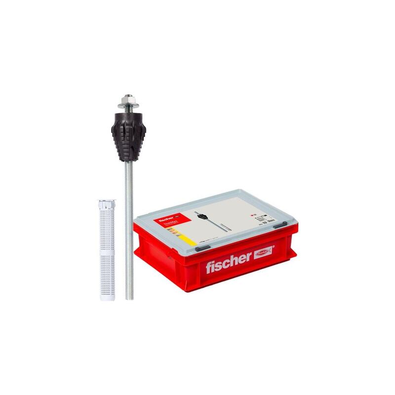 Sistema De Ensamblaje De Distancia Fischer Thermox 12/110 M12 Hwk, Dowel Black/Grey, 25 Piezas, Maletas 091969