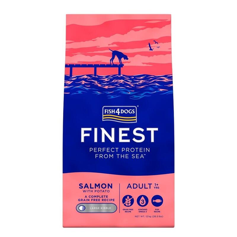 Fish4dogs Finest Salmon Large Breeds - Alimento Seco Para Perros - 12kg