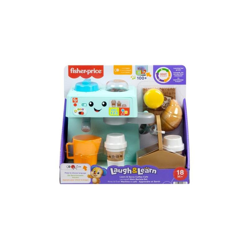 Fisher-Price Learning Fun Mi Barista Set 10 Parts, Versión Multilingüe Hyr98