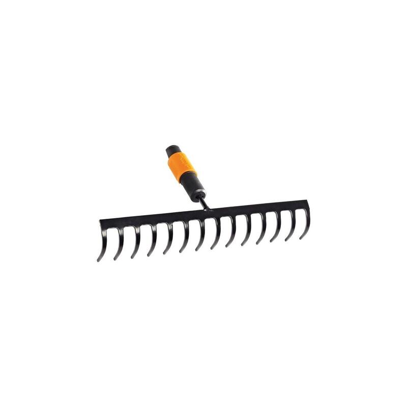 Fiskars Quikfit Rastrillo, 14 Púas Negro/Naranja, 36cm 1000653