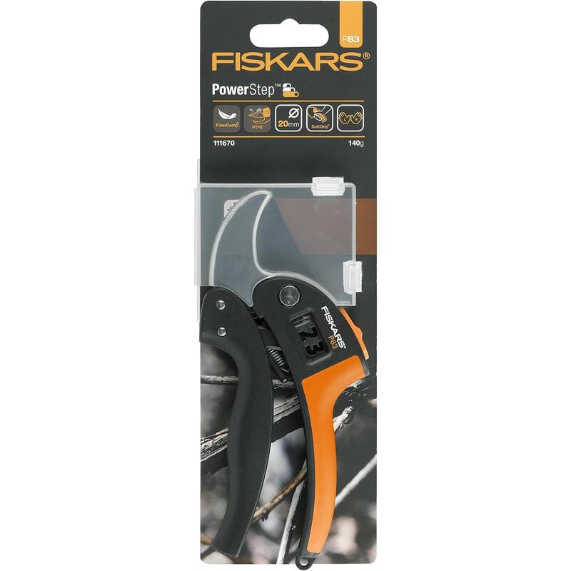 Fiskars Tijeras De Podar Con Yunque Para Madera Seca, Ø De Corte: 2,4 Cm, Longitud: 19 Cm P83 1000575