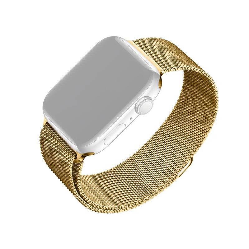 Fixed Mesh Strap For Apple Watch 38 40 41mm, Gold