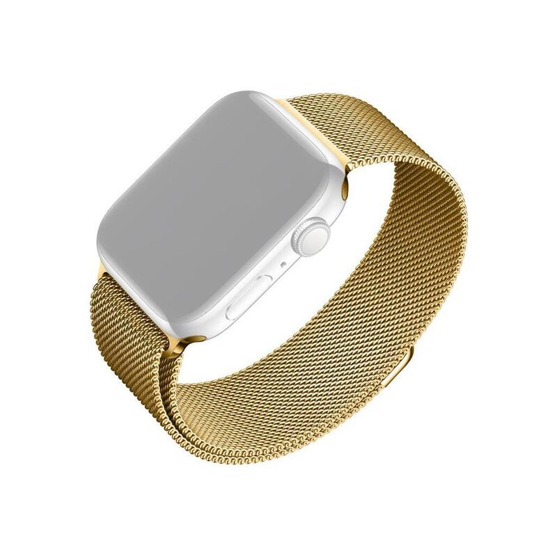 Fixed Mesh Strap For Apple Watch 42 44 45mm, Gold