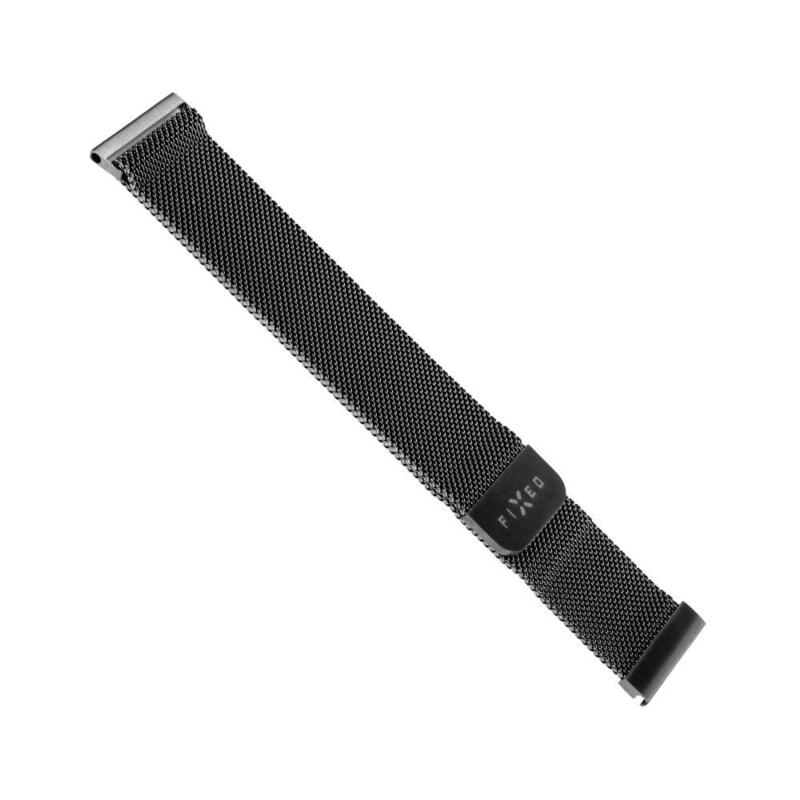 Fixed Mesh Strap For Smatwatch, Quick Release 18mm, Black