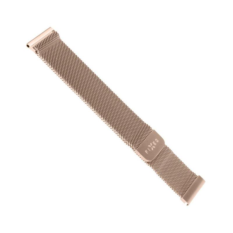 Fixed Mesh Strap For Smatwatch, Quick Release 18mm, Gold