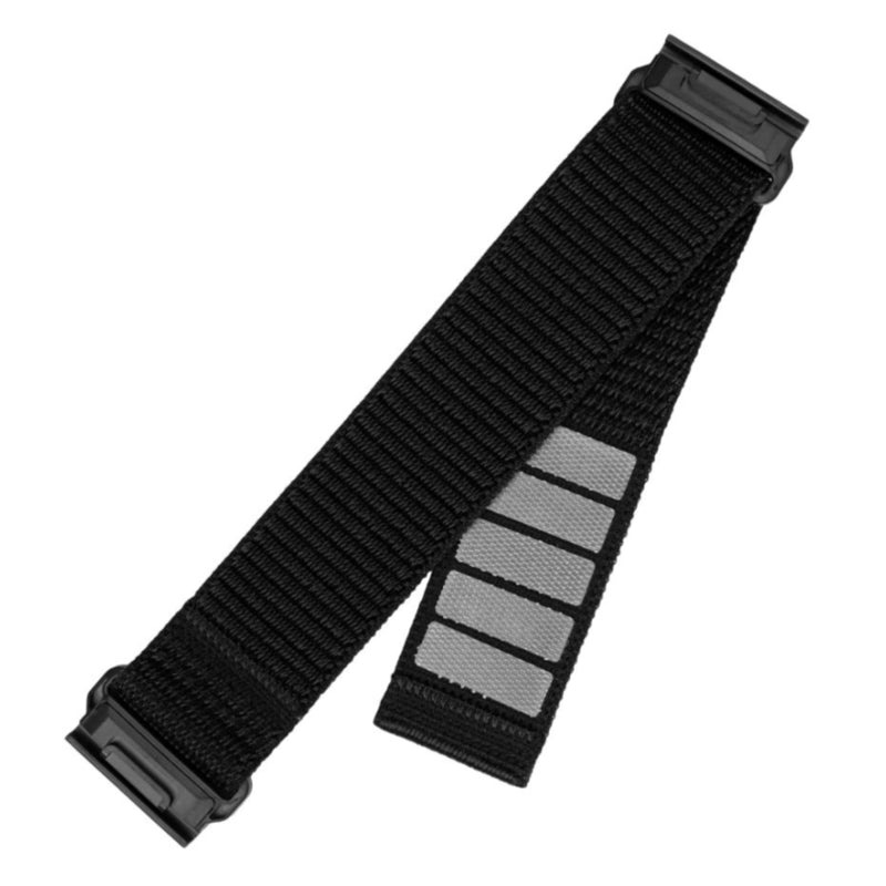 Fixed Nylon Sporty Strap For Garmin Quickfit 22mm, Black