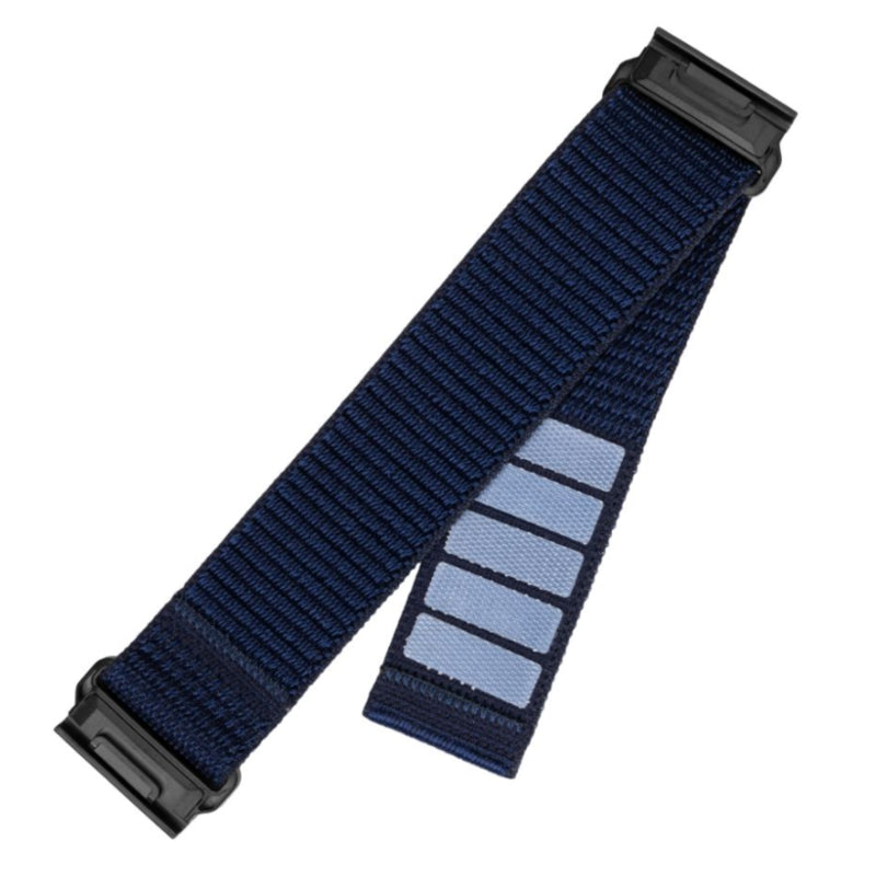 Fixed Nylon Sporty Strap For Garmin Quickfit 22mm, Dark Blue