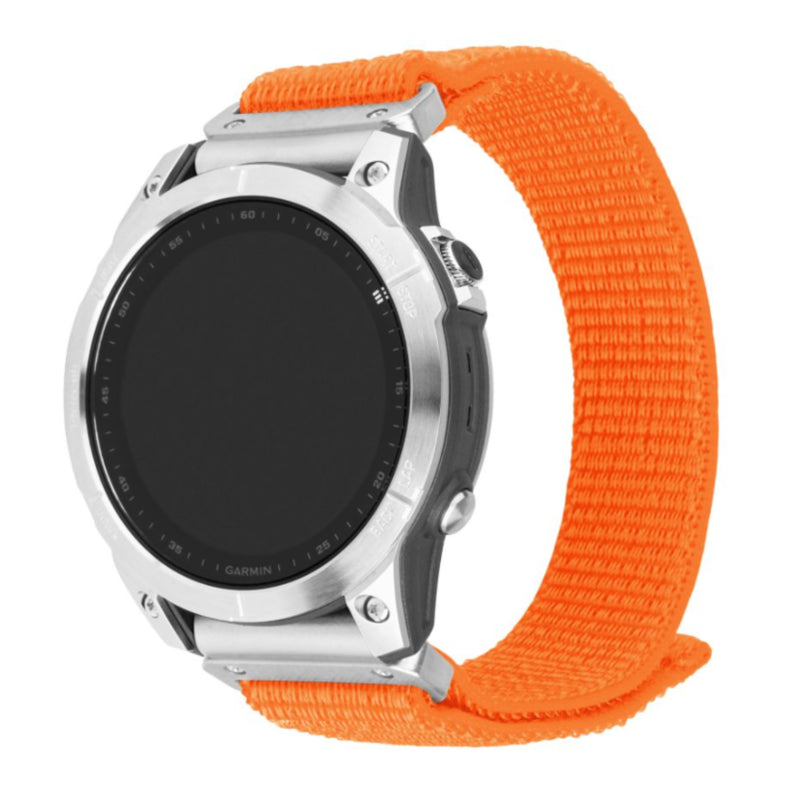 Fixed Nylon Sporty Strap For Garmin Quickfit 26mm, Orange