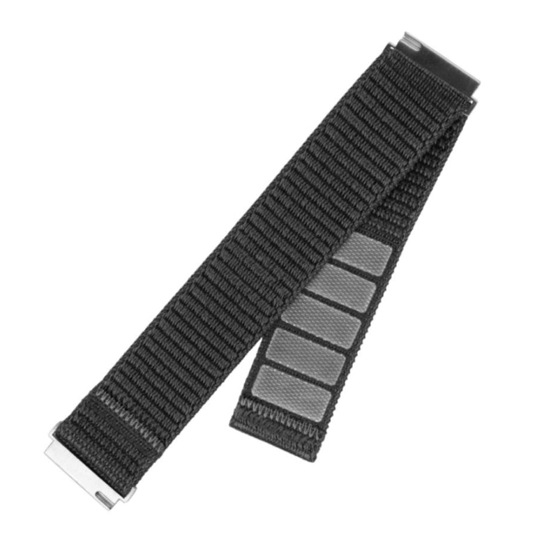 Fixed Nylon Sporty Strap With Quick Release 20mm For Smartwatch, Dark Gray