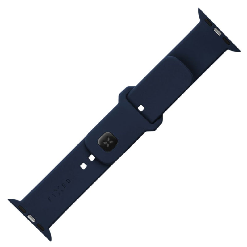 Fixed Silicone Sporty Strap Set For Apple Watch 38 40 41mm, Blue