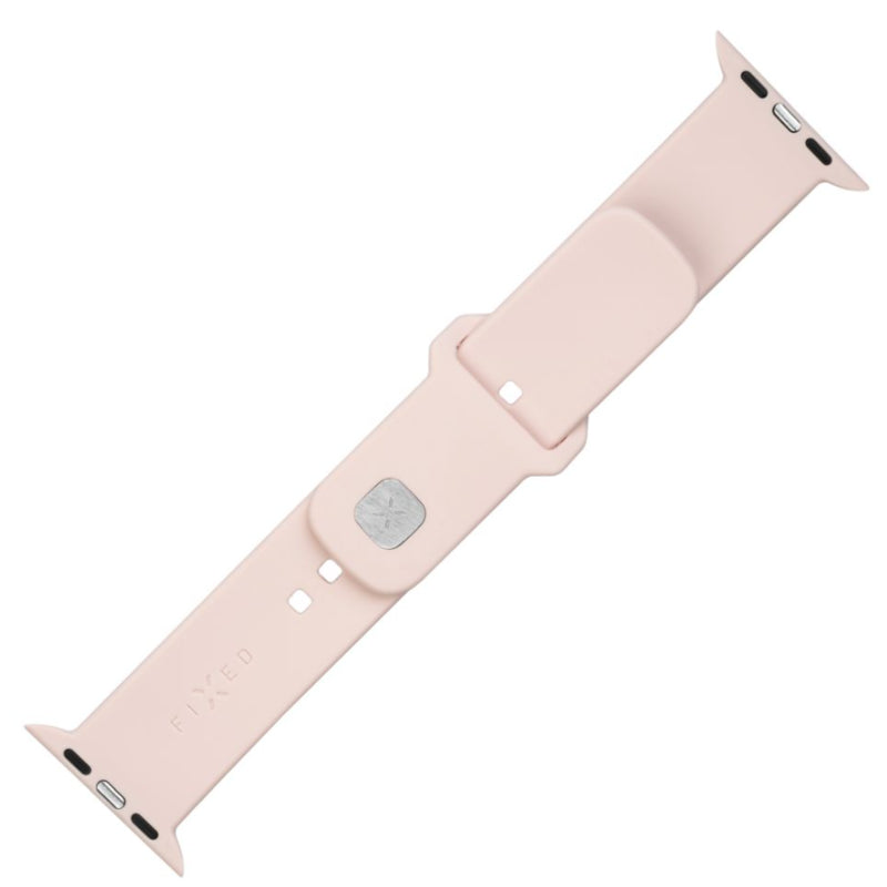 Fixed Silicone Sporty Strap Set For Apple Watch 38 40 41mm, Pink