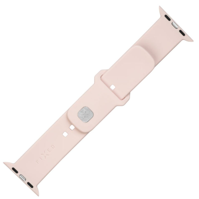 Fixed Silicone Sporty Strap Set For Apple Watch 42 44 45mm, Pink