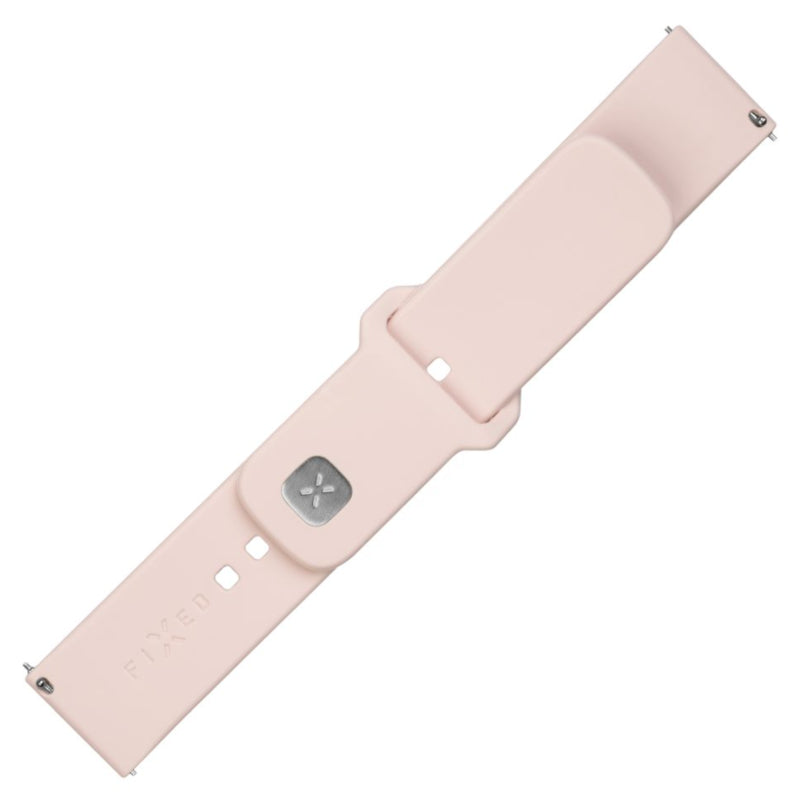 Fixed Silicone Sporty Strap Set With Quick Release 22mm For Smartwatch, Pink