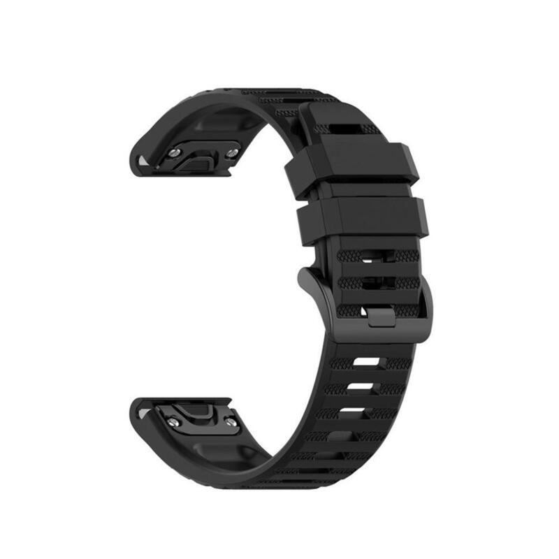 Fixed Silicone Strap For Garmin Quickfit 22mm, Black
