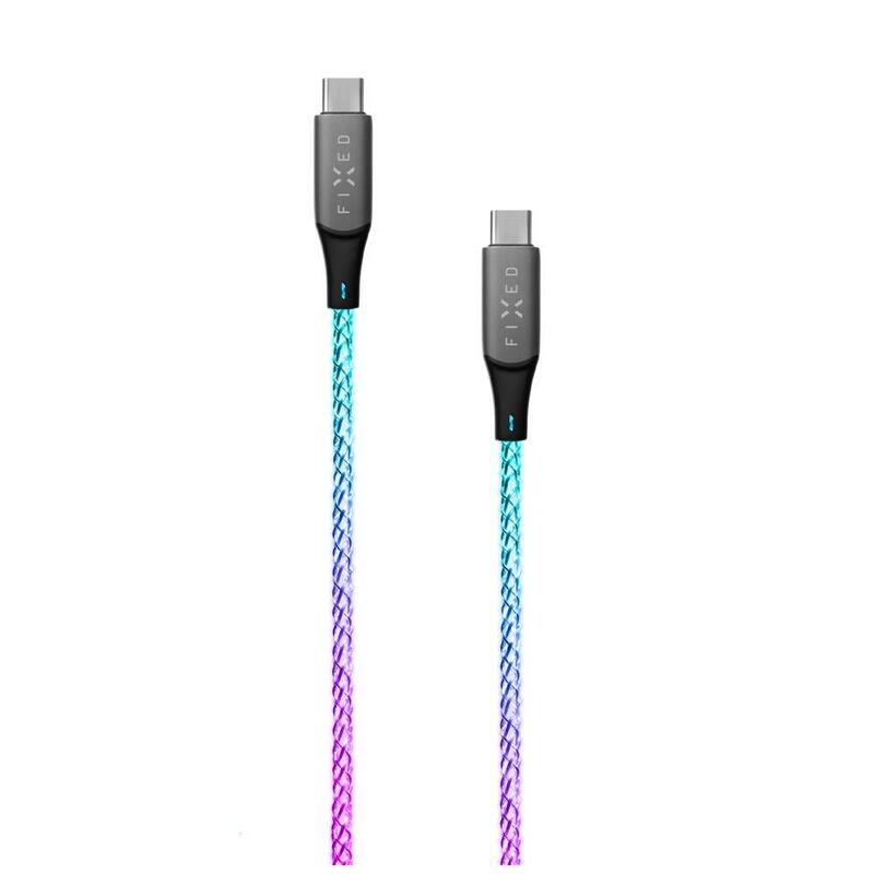 Fixed Usb-C/Usb-C I Obsluga Pd, 1,2 M, 60 W, Rainbow