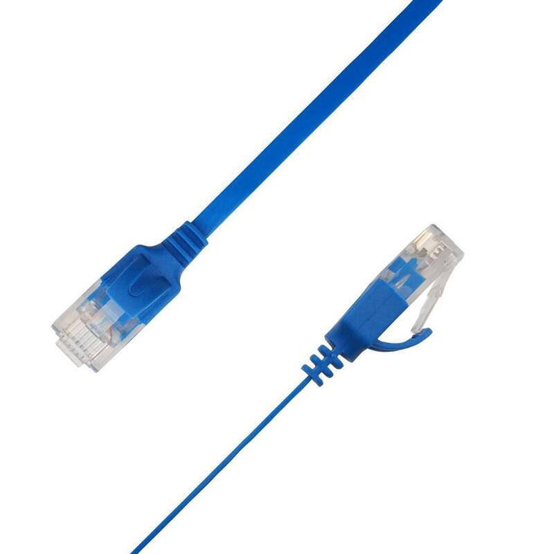 Flat U/Utp Cat6a Blue 5m Awg 34/7, Pvc, 1x4mm Utp-Fl6a-00500-Bl