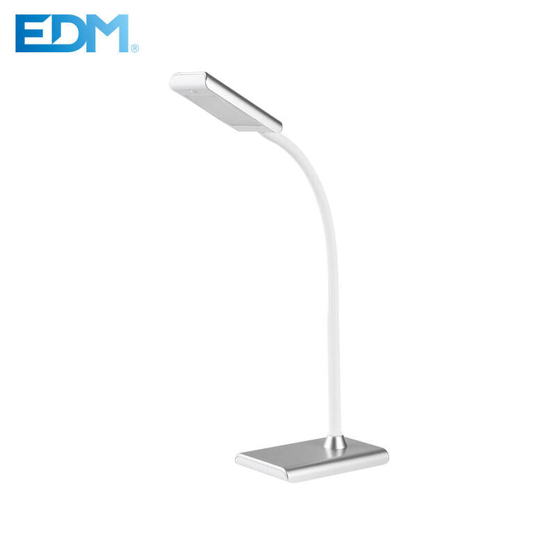 Flexo Led Sobremesa 7w 400lm 4000k Color Plata 9x13x33cm Edm