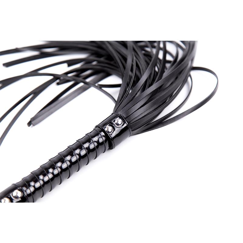Flogger Con Mango Brillante 44 Cm Negro