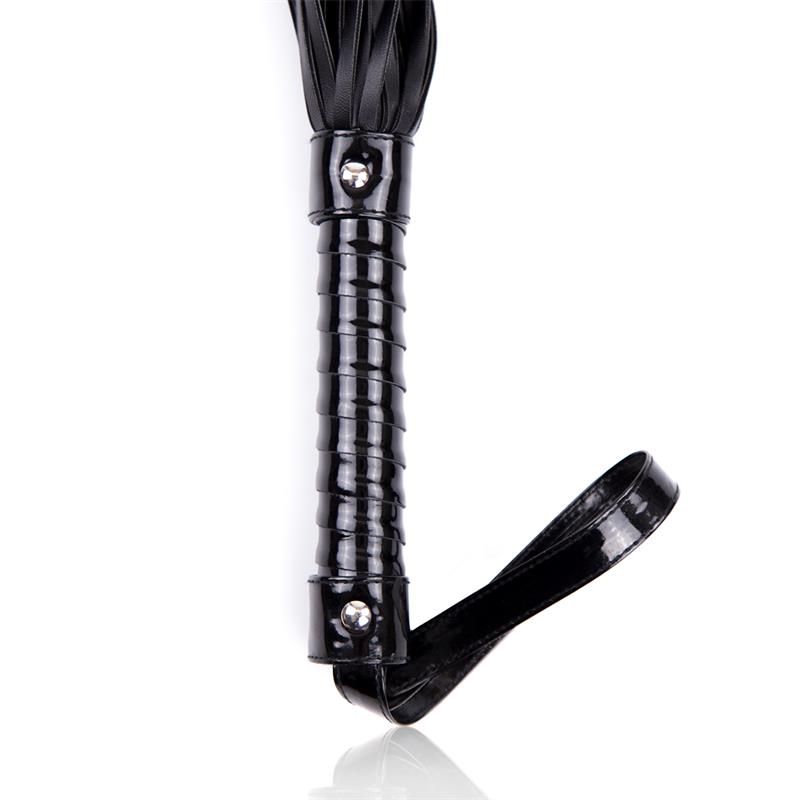 Flogger Con Mango Brillante 44 Cm Negro