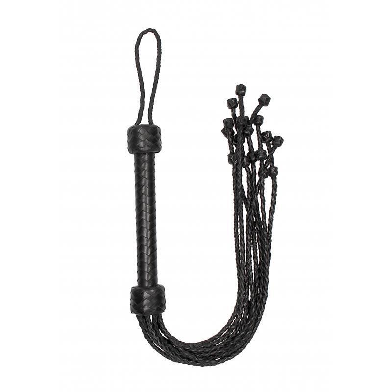 Flogger Trenzado Cuero Negro