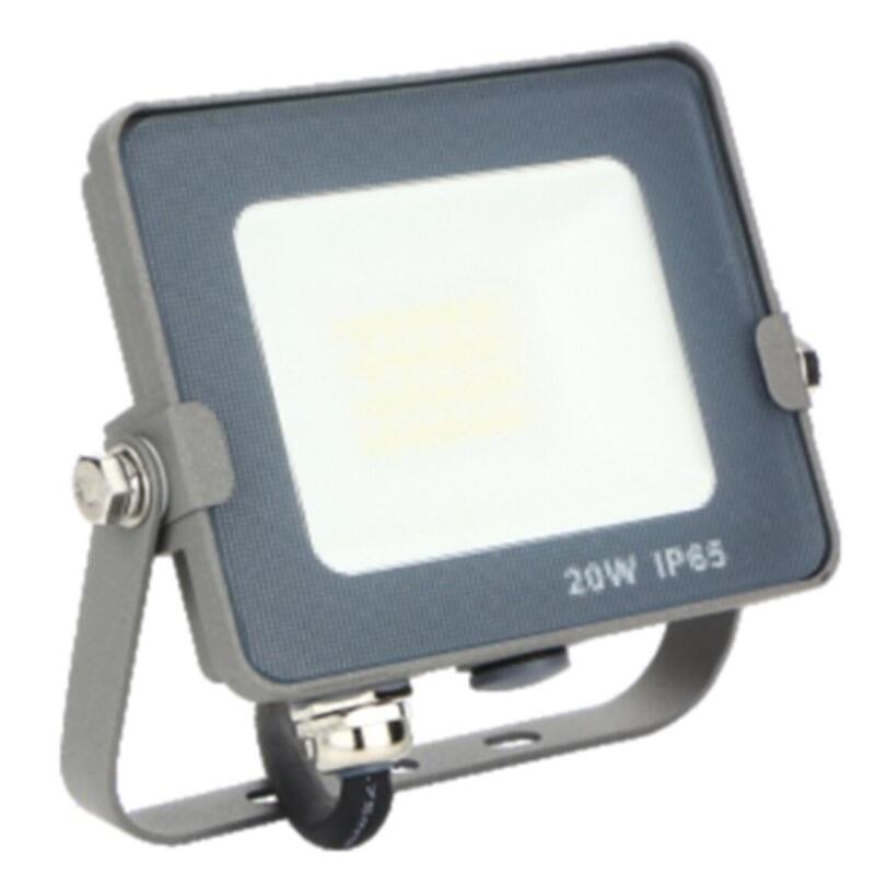 Foco Led Silver Electronics Forge+Proyector Ips 65 20w - 5700k Luz Fria - 1600lm Color Gris