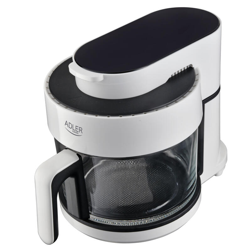 Freidora De Aire Adler Ad 6316 Con Bol De Cristal, 3 L, Blanco Negro