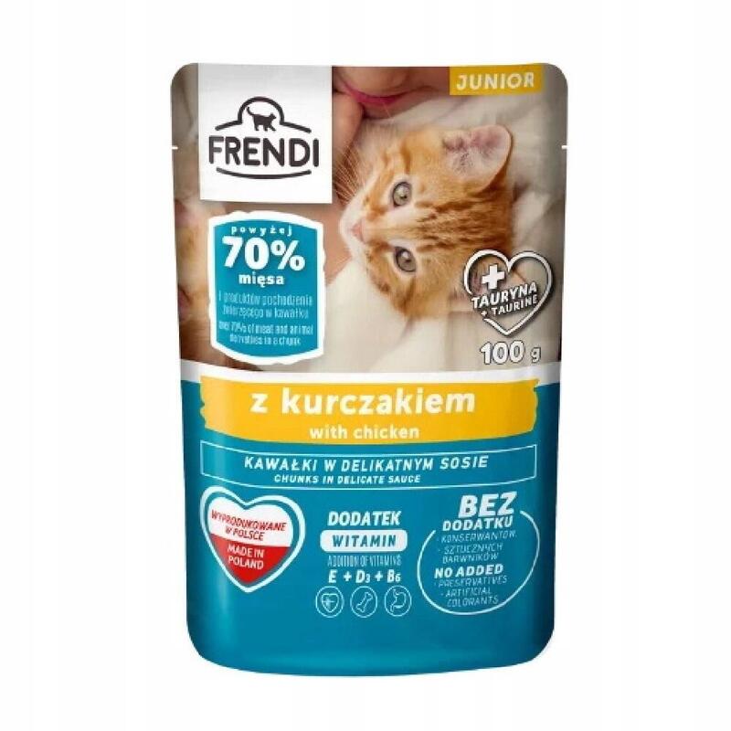Frendi Junior Trozos En Salsa Con Pollo, Bolsa Para Gato 100g