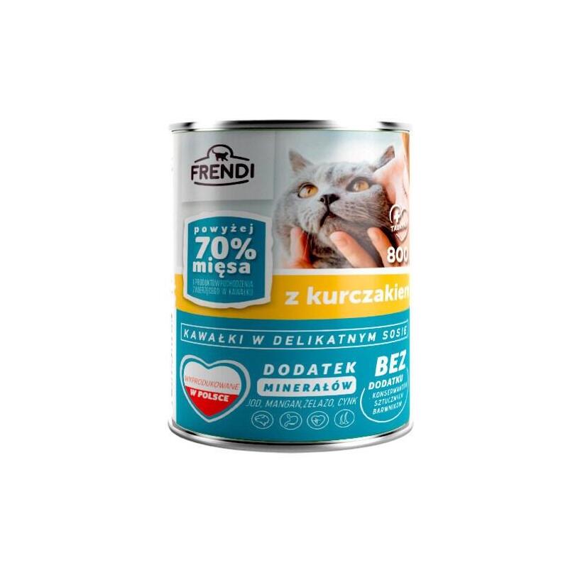 Frendi Trozos En Salsa Con Pollo Comida Húmeda Para Gatos 800g