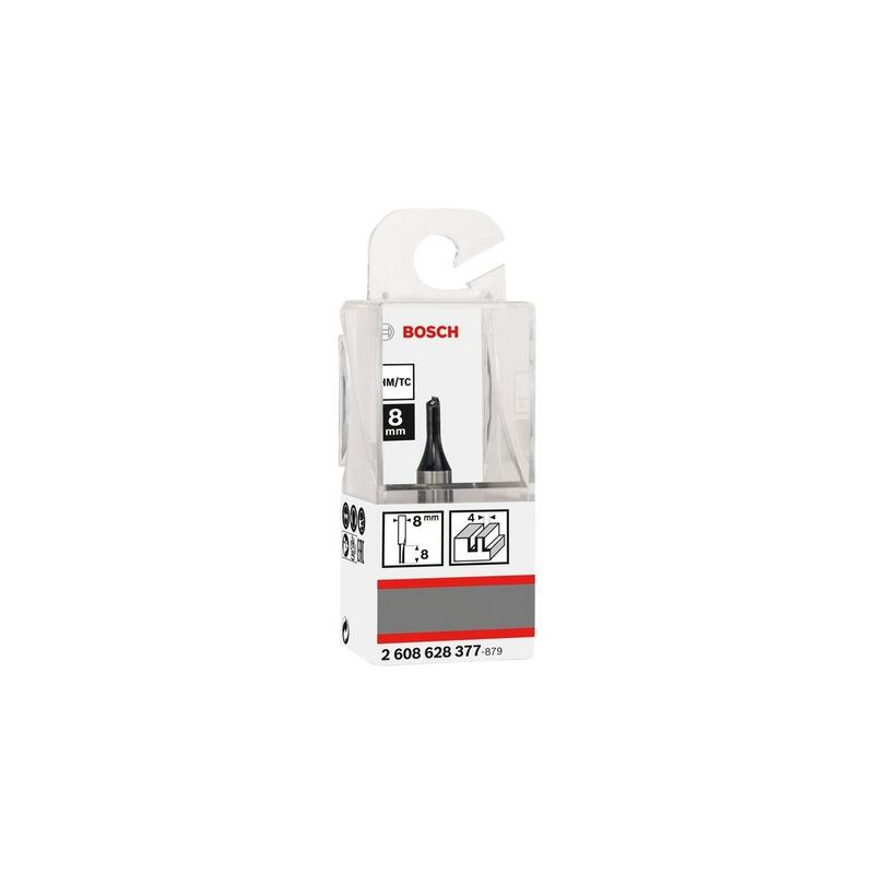 Fresa De Ranuras Bosch Standard Para Madera, Ø 4 Mm, Longitud Útil 8 Mm (Eje Ø 8 Mm, De Un Solo Filo)