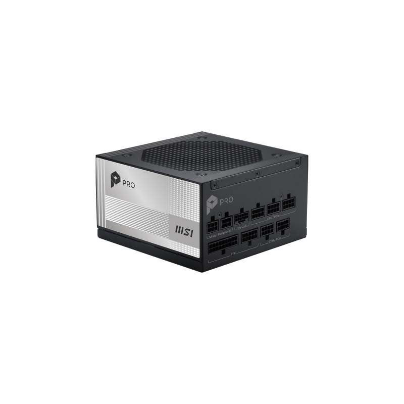 Fuente Alimentacion Msi Pro A1000pl Pcie5,Psu,1000w,80 Plus Platinum,Modular,120mm,Active Pfc,1xpci-E 5 (16pin),3xpci-E (6+2 Pin),6xsata (15 Pin)