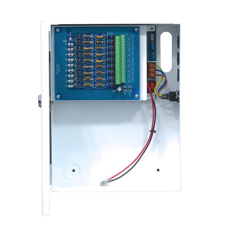 Fuente De Alimentación Cctv 13.8v 10a 9 Salidas Conexión Batería 7-20ah (No Incluida) Folksafe