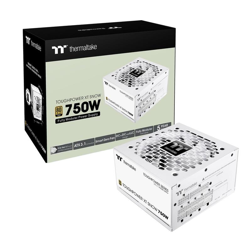Fuente De Alimentación Netzteil Thermaltake Toughpower Xt 750w Snow Atx3.1 80+G Wh Retail
