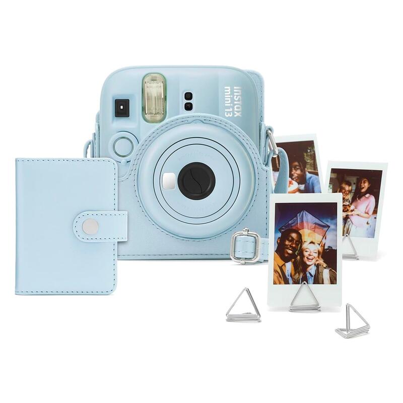 Fujifilm Instax Mini 13 Accesorios Kit Frost Blue Funda Original + Mini Álbum + Clips Para Sujetar Fotos