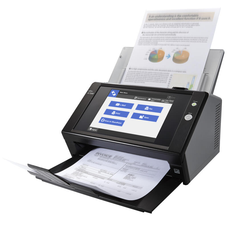 Fujitsu N7100e Escáner 25ppm,600dpi,A4,Duplex,Glan
