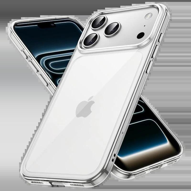 Funda Antigolpes Premium Para Iphone 17 Pro Acrílico Anti-Amarillo Transparente