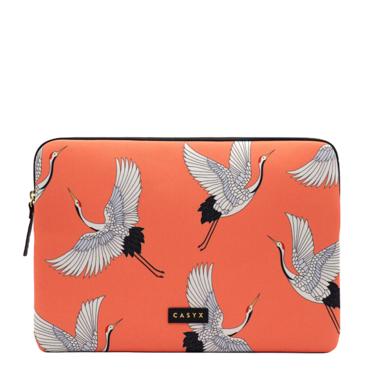 Funda Casyx For Macbook 13 14 - Coral Cranes
