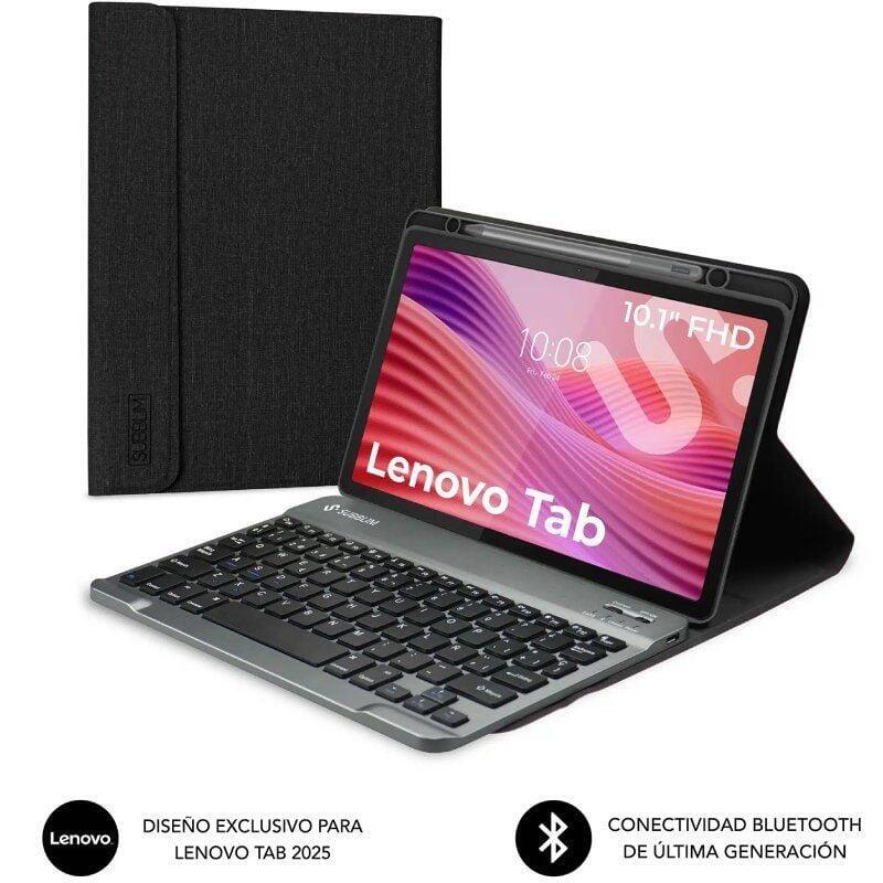 Funda Con Teclado Subblim Shock Case Lenovo Tab 10.1' 2025 Negra