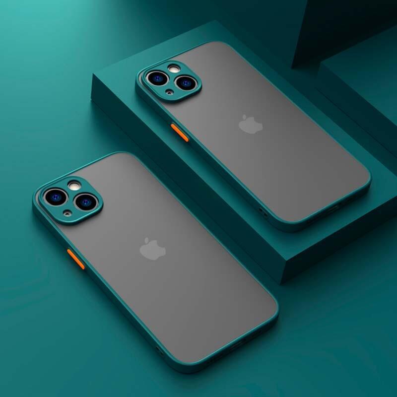Funda Dual Mate Iphone 13 Verde+Naranja