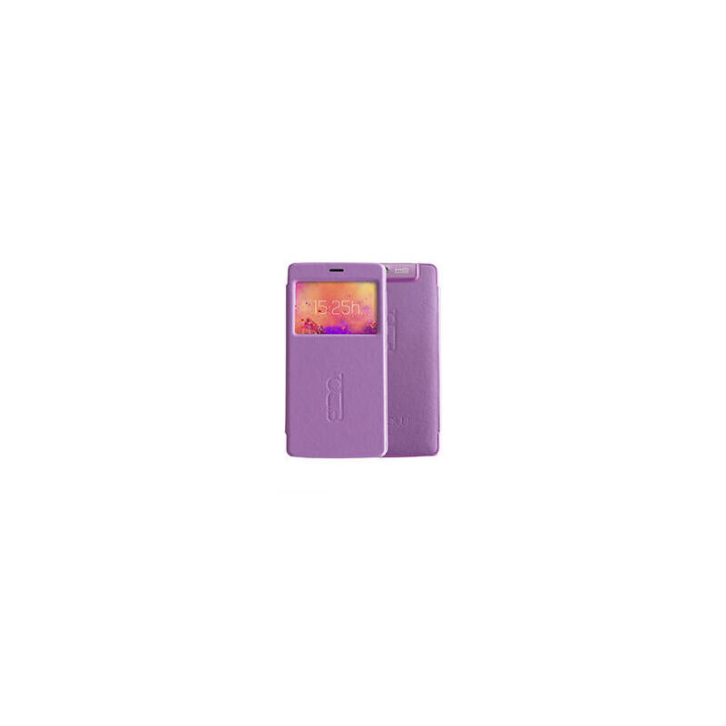 Funda Flip Cover Purpura, Para Smartphone Billow S501hd. Con Funcion Magic
