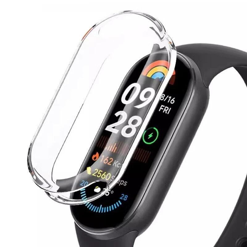Funda Pc + Cristal Templado Xiaomi Smart Band 9 Active / Redmi Band 3 Transparente