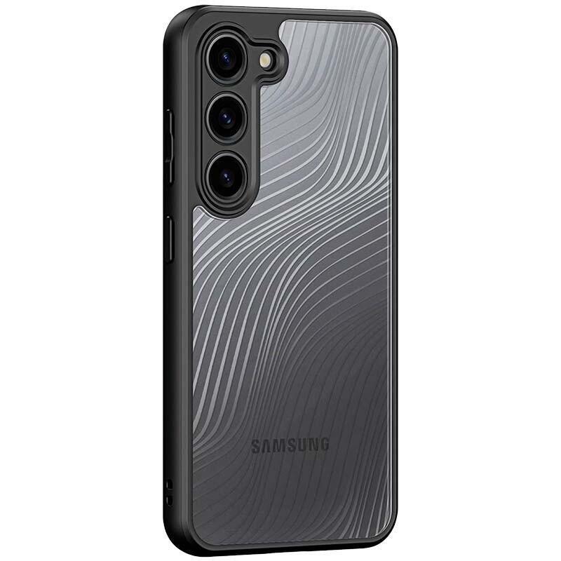 Funda Rígida Anti-Scratch Shell Samsung Galaxy S23 Negro+Transparente
